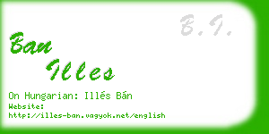 ban illes business card